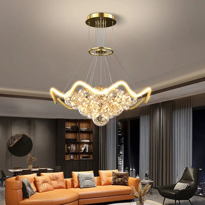 DecorBites™ Bubble Chandeliers: Modern Dimmable LED Pendant Lights for Home Decor