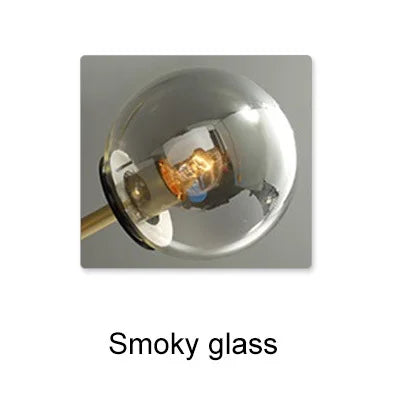 Lámpara de araña de bolas de cristal DecorBites™ - Lámpara colgante negra Art Déco para el comedor