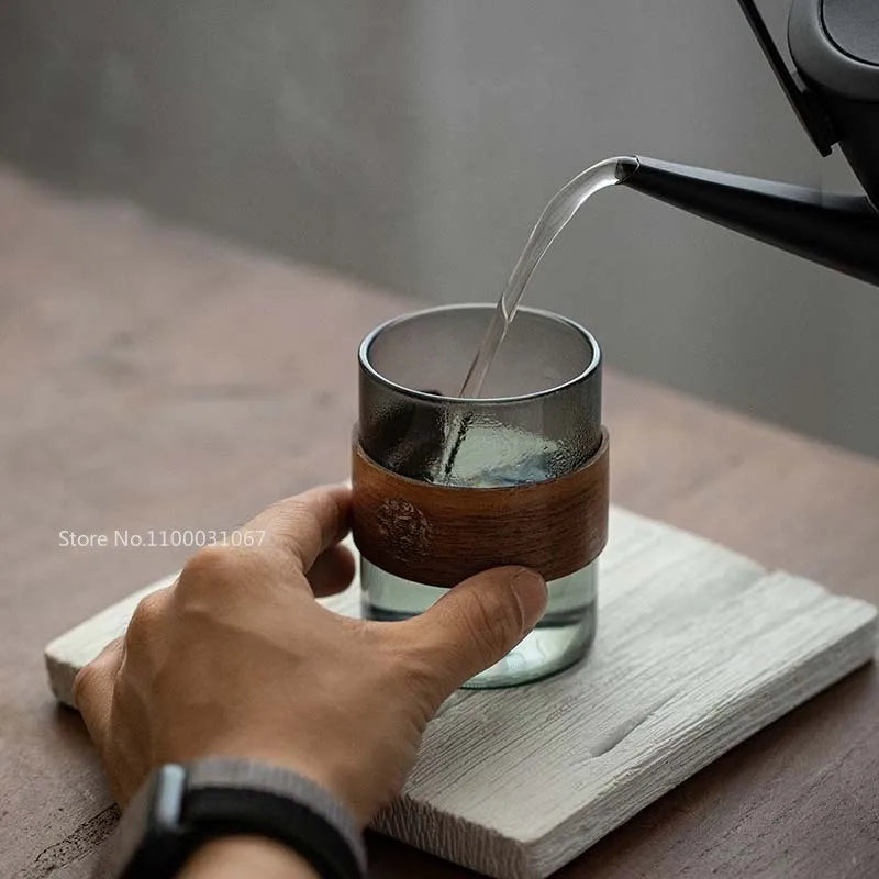 Decorbites™ Japanisches Glas-Teetasse Hitzebeständig Verbrühungssicher Wasser-Kaffee-Becher