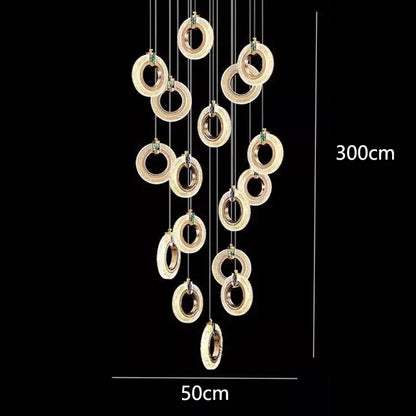 DecorBites™ LED Staircase Chandeliers | Modern Living Room Pendant Light Fashion Indoor Lighting