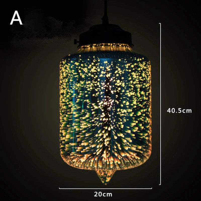 Decorbites™ Lámpara de Araña de Colgantes de Vidrio Colorido para Decoración de Fiestas y Sala de Estar