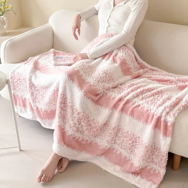 DecorBites™ Cationic Jacquard Blanket | Lightweight Spring/Autumn Sofa Cover | Comfortable Home Decor