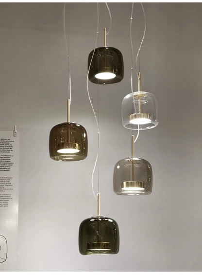 Nordic restaurant pendant light, modern luxury bar counter, coffee shop bedside single head glass artistic lighting fixture
