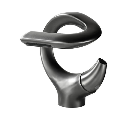 New Design Basin Faucet Brass Bathroom Basin Waterfall Hot and Cold Water Mixer Tap Single Handle Crane Chrome Black Mixer Tap