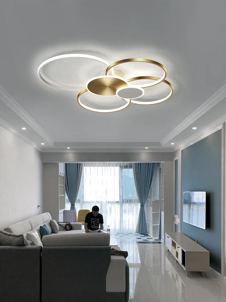 DecorBites™ LED Round Ceiling Chandelier for Modern Living Room Decor