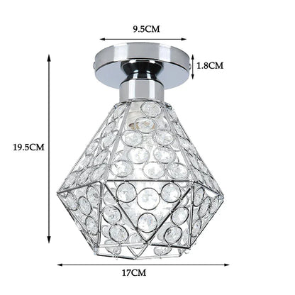 DecorBites™ Glass Crystal LED Ceiling Chandelier for Home Decor