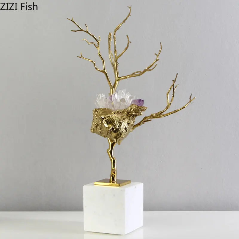 Decorbites™ Escultura de Metal de Concha Dorada Figura Decorativa de Arte para Decoración Moderna del Hogar