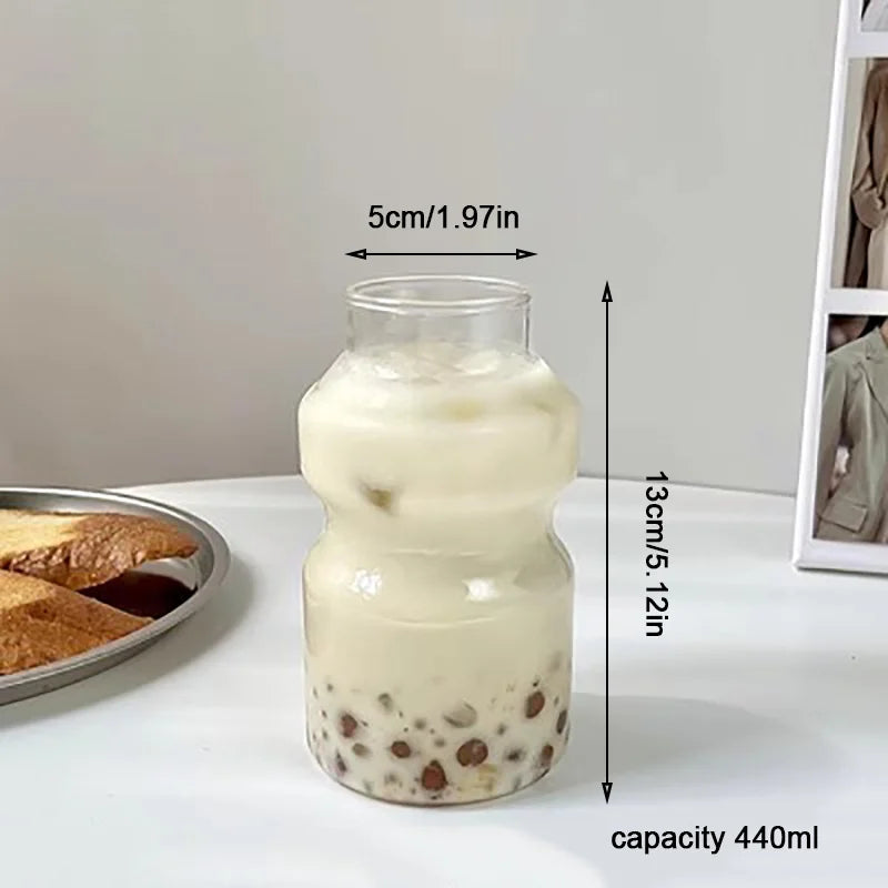 DecorBites™ Gourd Shape Cocktail Glass Mug, 440ml - Premium Drinkware for Coffee, Whiskey, Wine & Desserts