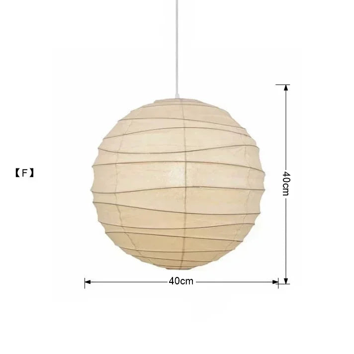 DecorBites™ Japanese Wabi Sabi Pendant Light LED E27 Noguchi Akari Rice Paper Ceiling Hanging