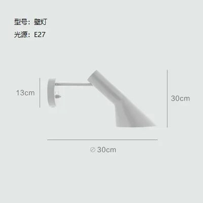 ديكور بايتس™ مصباح أرضي زاوية آرني جاكوبسن باللونين الأسود والأبيض LED لديكور غرفة المعيشة الحديثة