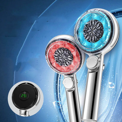 DecorBites™ LED Filtered Shower Head with Digital Display - High Pressure Water Saving