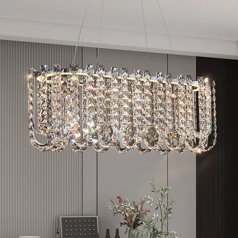 DecorBites™ Crystal Pendant Ceiling Lamp LED Luxury Hanging Light