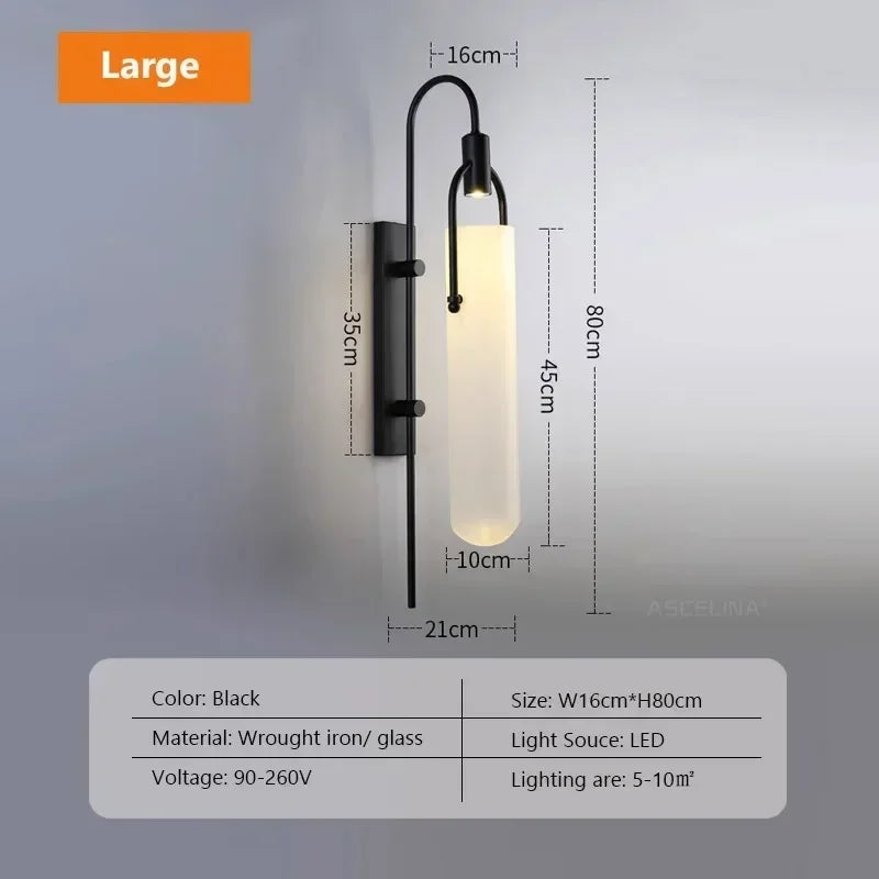 DecorBites™ Glass Shade LED Wall Lamp for Living Room, Bedroom, Aisle, Stairs