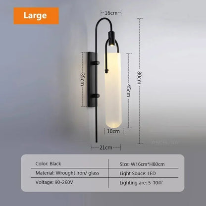 DecorBites™ Glass Shade LED Wall Lamp for Living Room, Bedroom, Aisle, Stairs