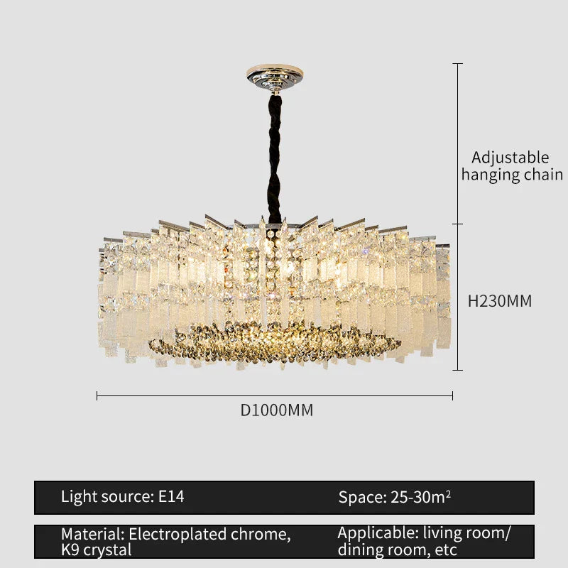 DecorBites™ Crystal Light: Modern Elegant Lighting for Living Room, Dining Room, Bedroom