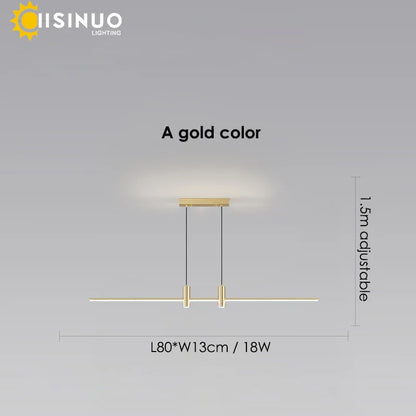 DecorBites™ Adjustable LED Pendant Light in Black/Gold for Office Dining Living Room