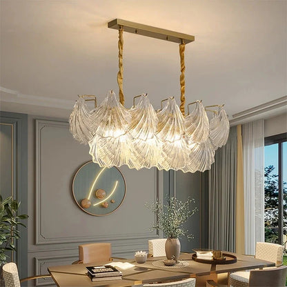 DecorBites™ Crystal Glass Chandelier: Luxury Retro Pendant Light for Dining, Living, Bedroom Decor
