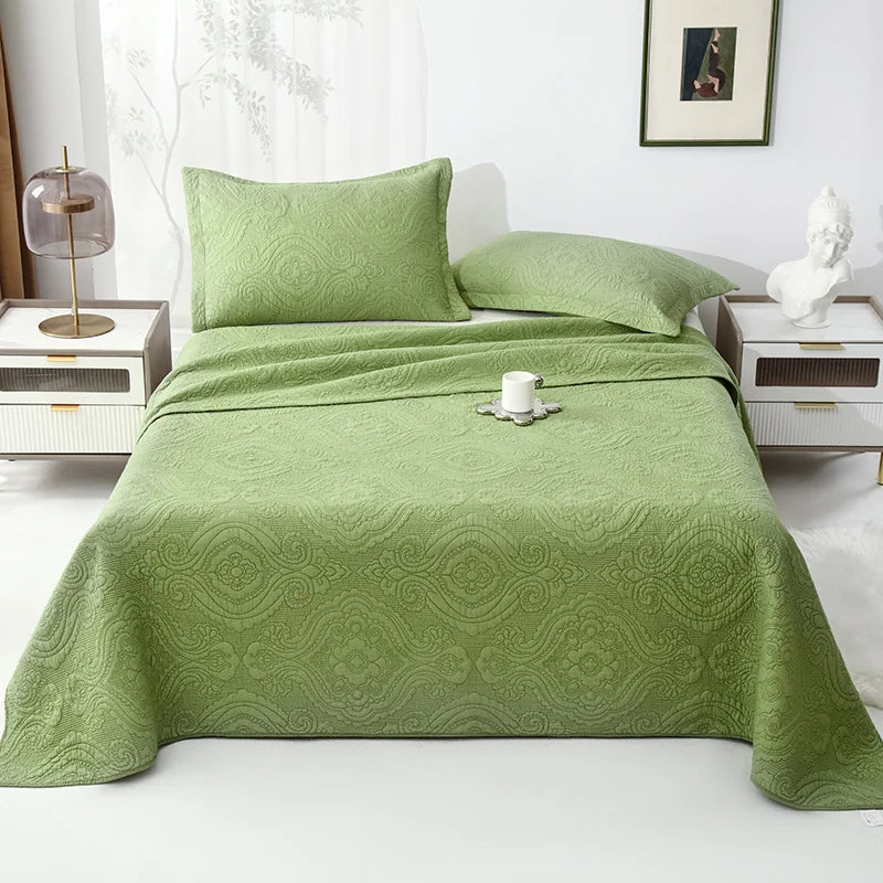 Decobites Cotton Quilted Embroidered Bedspread Set