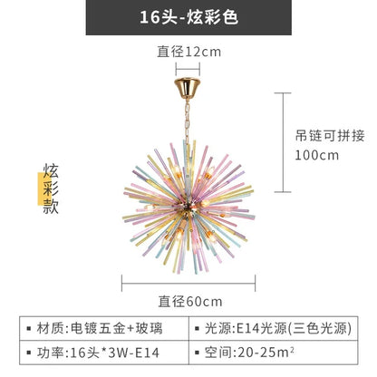 DecorBites™ Dandelion Chandelier Lighting - Nordic Sphere Rainbow Pendant Light, Personalized Creative Design