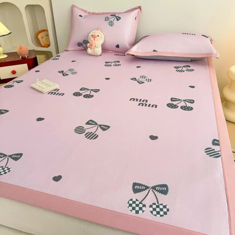 DecorBites™ Antibacterial Pattern Mat Set | Skin-Friendly & Soft Mattress | Summer Air Conditioning