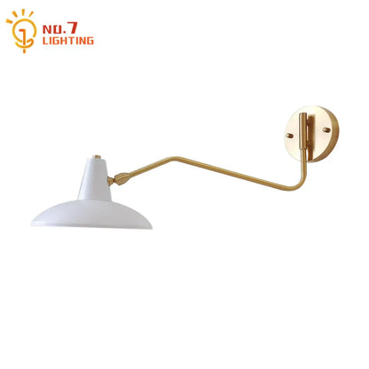 Lámpara de pared DecorBites™ de cobre con brazo articulado, LED E27, estilo retro, telescópica, para mesita de noche o salón