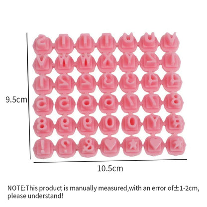 Juego de moldes para galletas DecorBites™ con letras y números para decoración de repostería y utensilios de cocina.