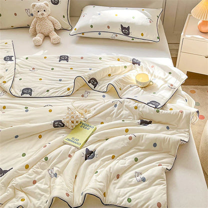DecorBites™ Kids' Summer Quilt: High-End Knitted Fabric, Super Soft & Breathable Comforter