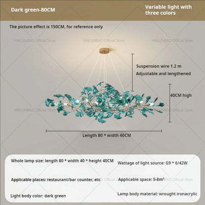 ثريا أوراق الجنكة من ديكوربايتس™: ديكور فني عصري فاخر للمنزل والمطعم والحانة