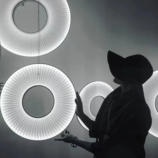 DecorBites™ Donut LED Pendant Light - Modern Minimalist Round Lamp for Bedroom Decor