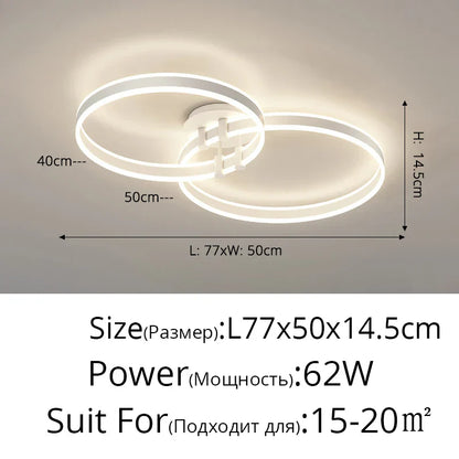 DecorBites™ LED Acrylic Chandeliers Up/Down Lights Lusters for Living Room Bedroom Home Decor