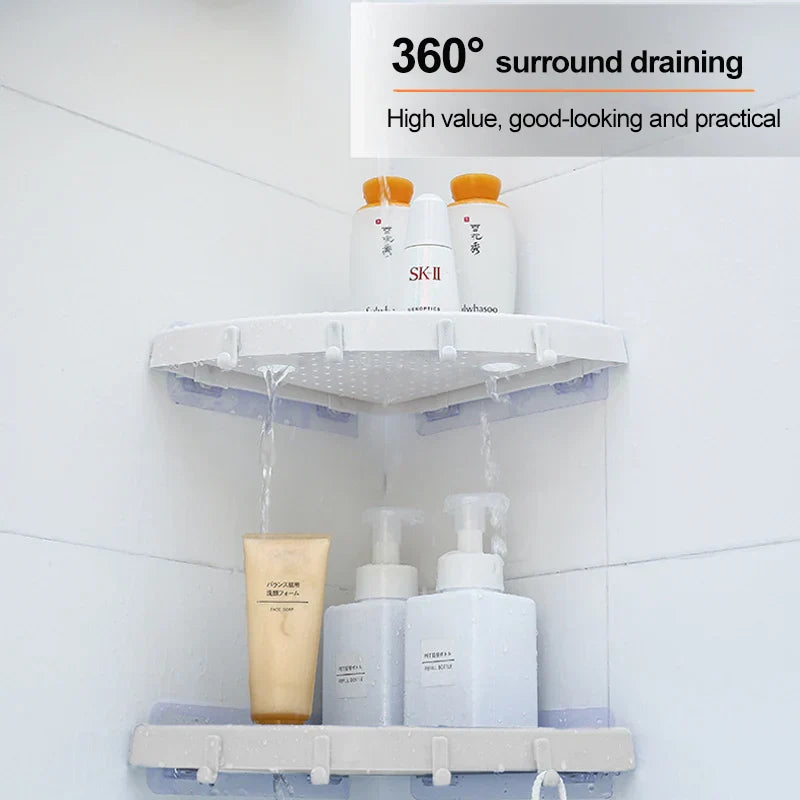 DecorBites™ Bathroom Shelf Organizer Caddy Plastic Wall Holder Storage for Shower Essentials