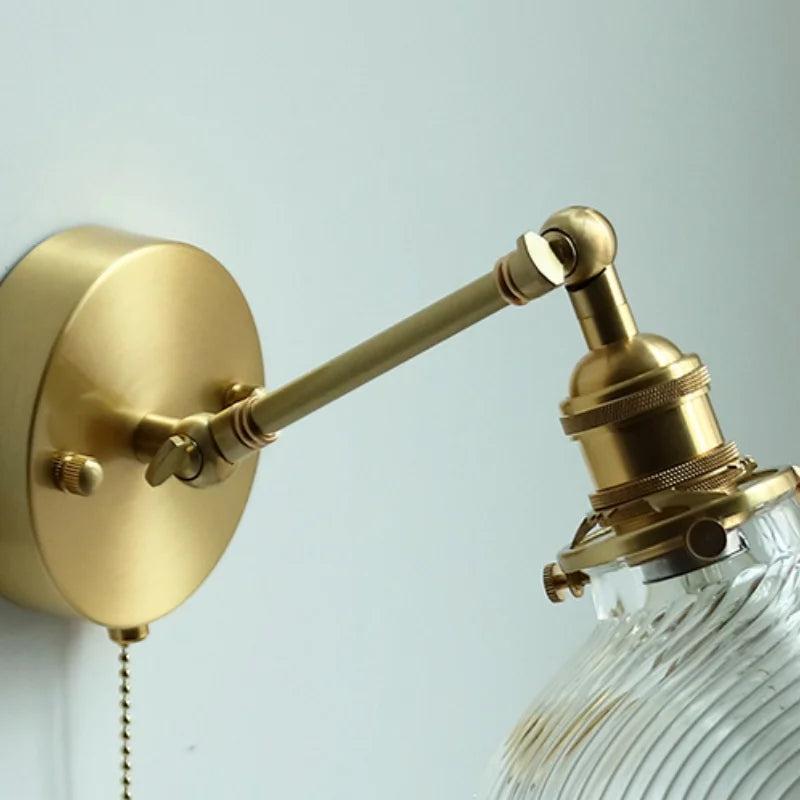 DecorBites™ Clear Glass LED Wall Sconce Rotate Up Down, Perfect for Dining Room, Bathroom