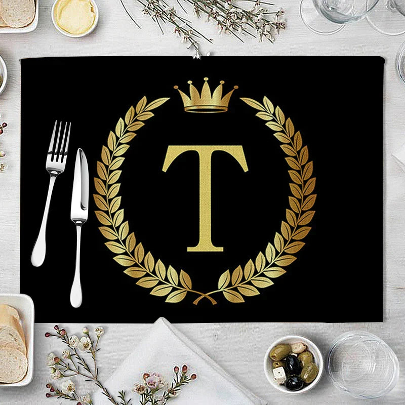 DecorBites™ Kitchen Table Mats Set of 4, 42*32cm, Cotton Linen Coasters for Dining Home Decor