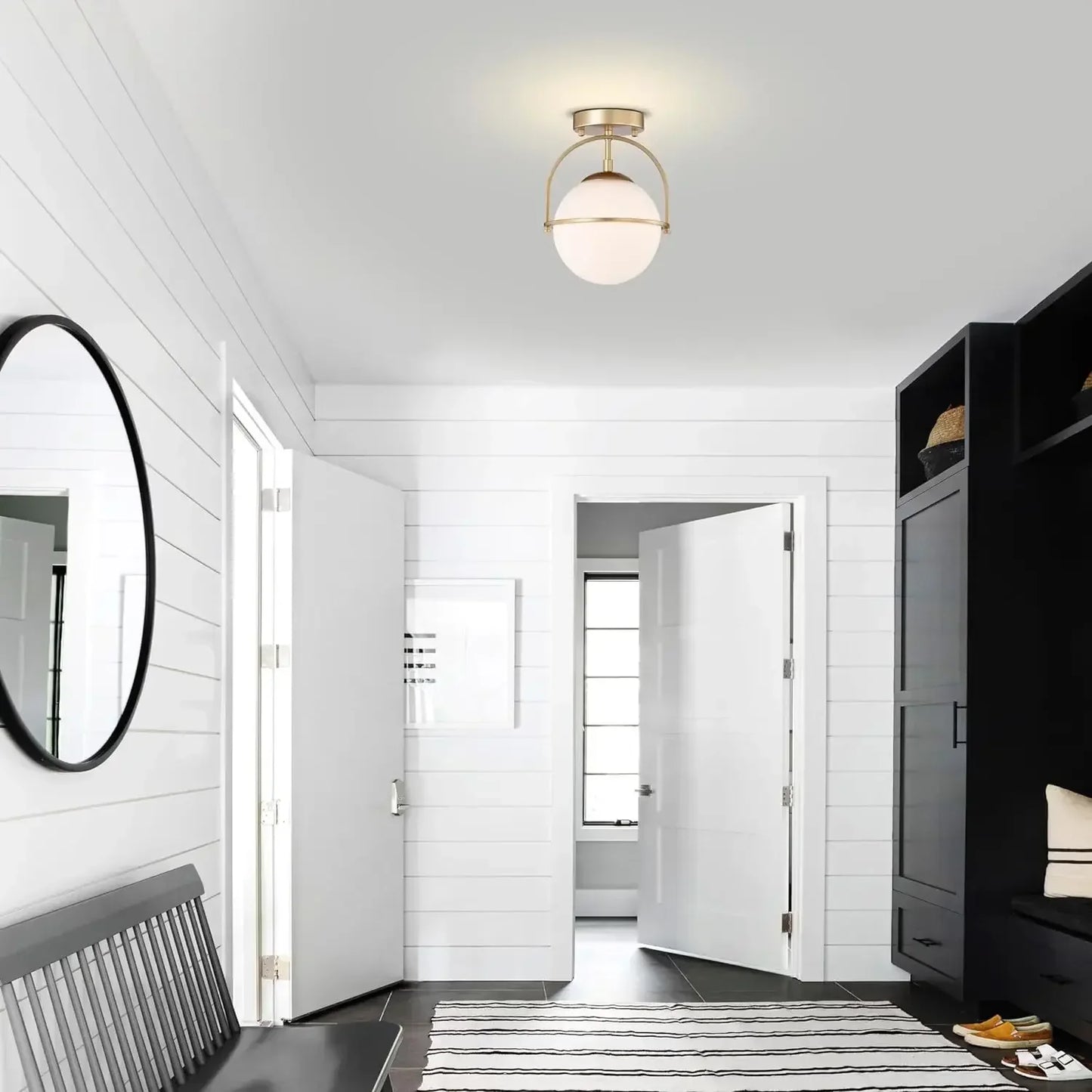 DecorBites™ Glass Ball Suspension Ceiling Light for Living Room