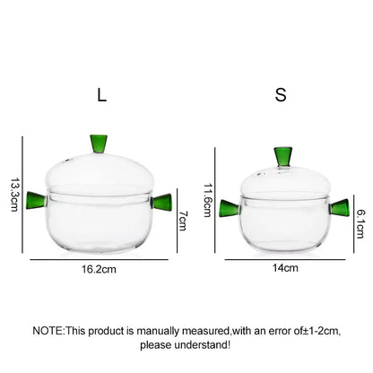 DecorBites™ Glass Bowl Set: Multifunctional Food Storage, Salad, Dessert Bowl, Simmer Pot, Stew Bowls