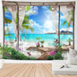 Decobites Vacation Landscape Tapestries: Customizable Fabric Decor for Living Room and Bedroom