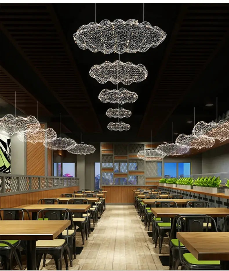 DecorBites™ Gold Cloud Pendant Lights for Home and Restaurant