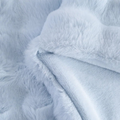 DecorBites™ Bubble Rabbit Velvet Blanket: Soft Plush Sofa Cover for All Seasons