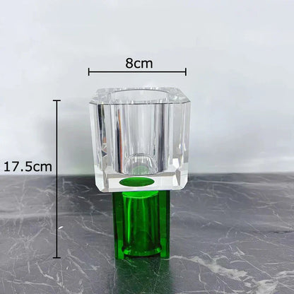 Jarrón de cristal DecorBites™ con flores artificiales, decoración moderna para el hogar