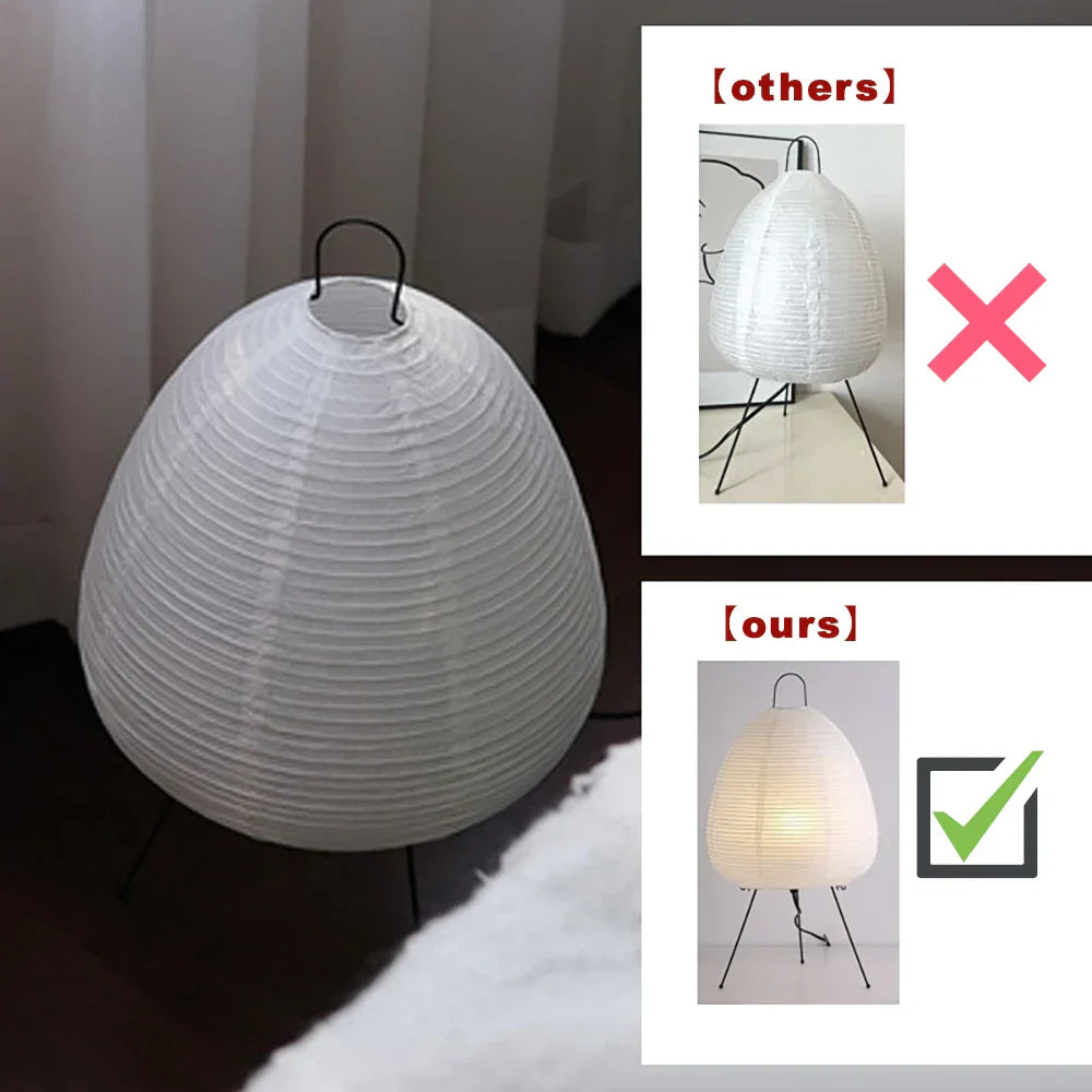 White paper floor lamp with black metal handle and tripod base decorbites japanese style paper lighting for living room