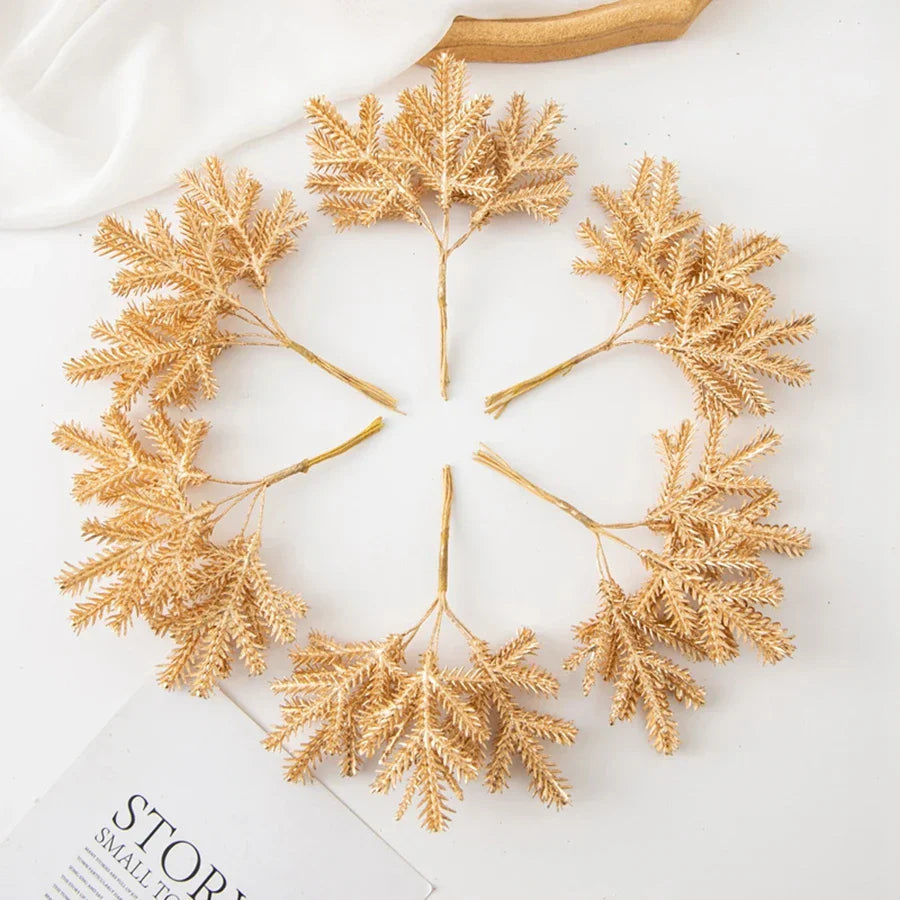 Decorbites™ Goldene Frost-Künstliche Äste für Heimdekoration, Hochzeit & Fotohintergrund