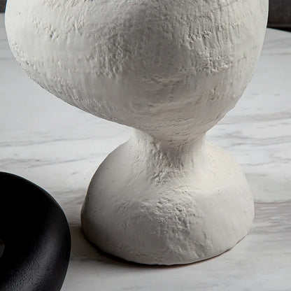 DecorBites™ Jarrón de cerámica geométrico abstracto con forma oblicua. Artículos de decoración para el hogar. Accesorios de decoración de habitaciones.