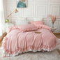 Decobites Princess Cotton Bedding Set: King Queen Twin Double Size Duvet Cover Sets