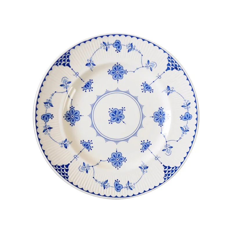 DecorBites™ Ceramic Dinner Plate - Elegant Steak & Salad Plate