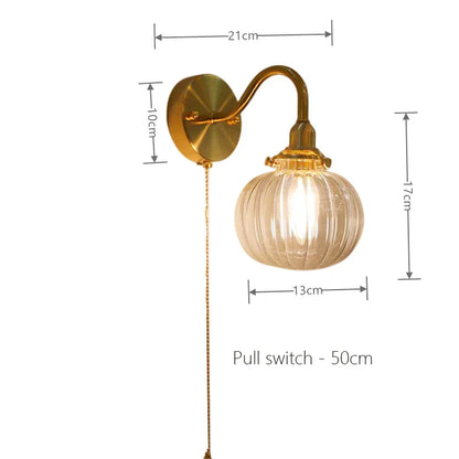 DecorBites™ Glass Decor Wall Sconce Lamp Lighting for Bedroom Living Room