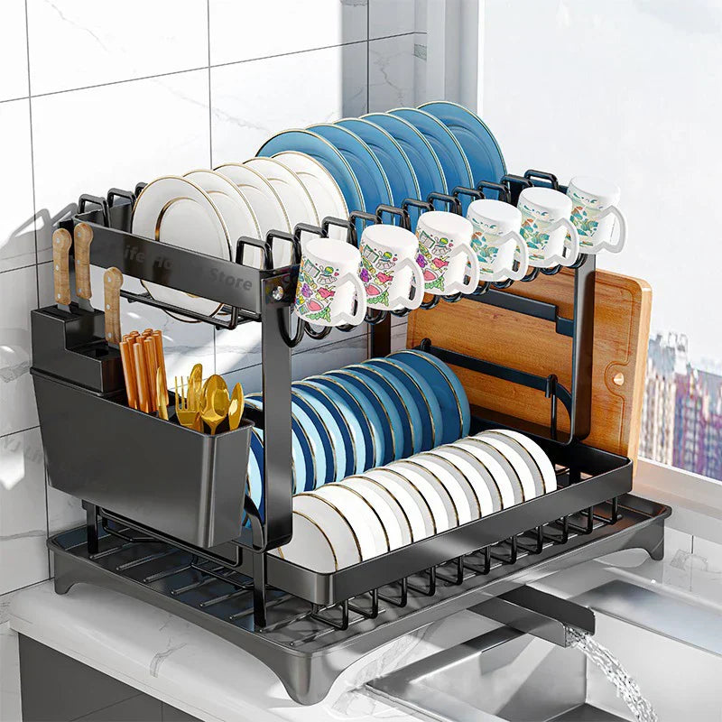 DecorBites™ Kitchen Dish Drainer Rack & Tableware Organizer