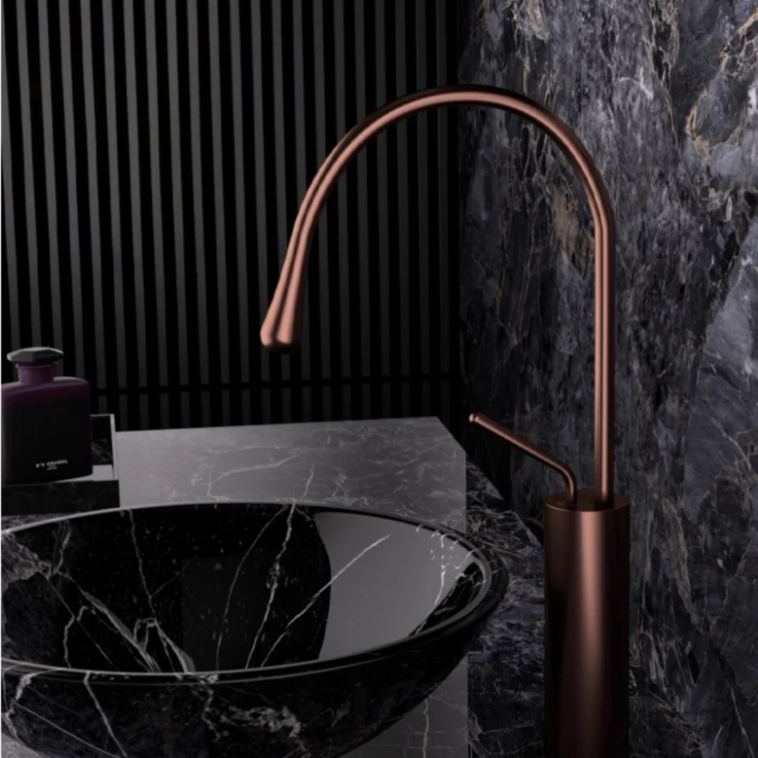Brushed Gold Bathroom Faucet Brass