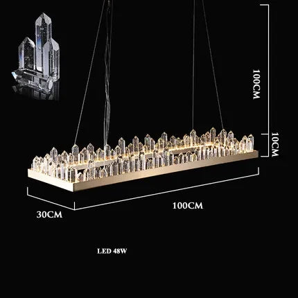 ثريا Arrow Crystal LED من DecorBites™: إضاءة منزلية عصرية لغرفة المعيشة وطاولة الطعام وغرفة النوم