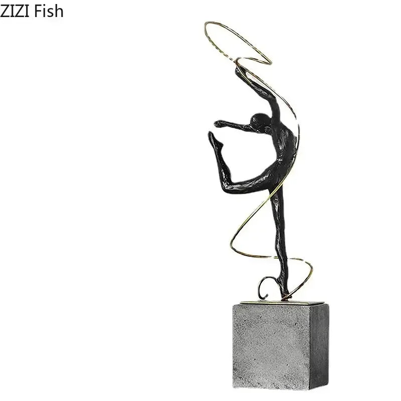DecorBites™ Gymnast Figures Statue Resin Sculpture Room Decor Abstract Athlete Aesthetics