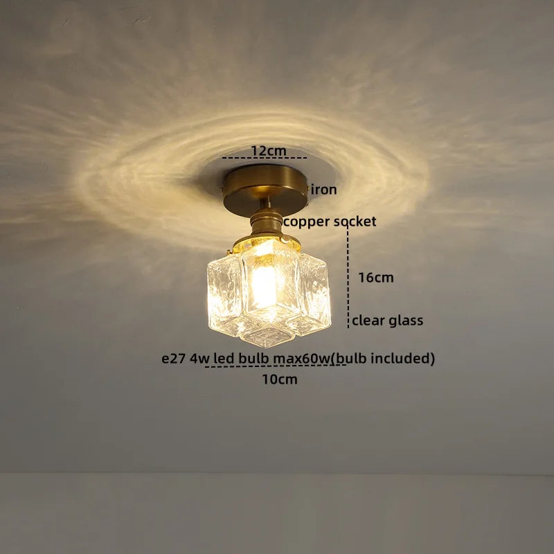 DecorBites™ Glass LED Ceiling Light for Corridor Balcony Modern Indoor Lighting